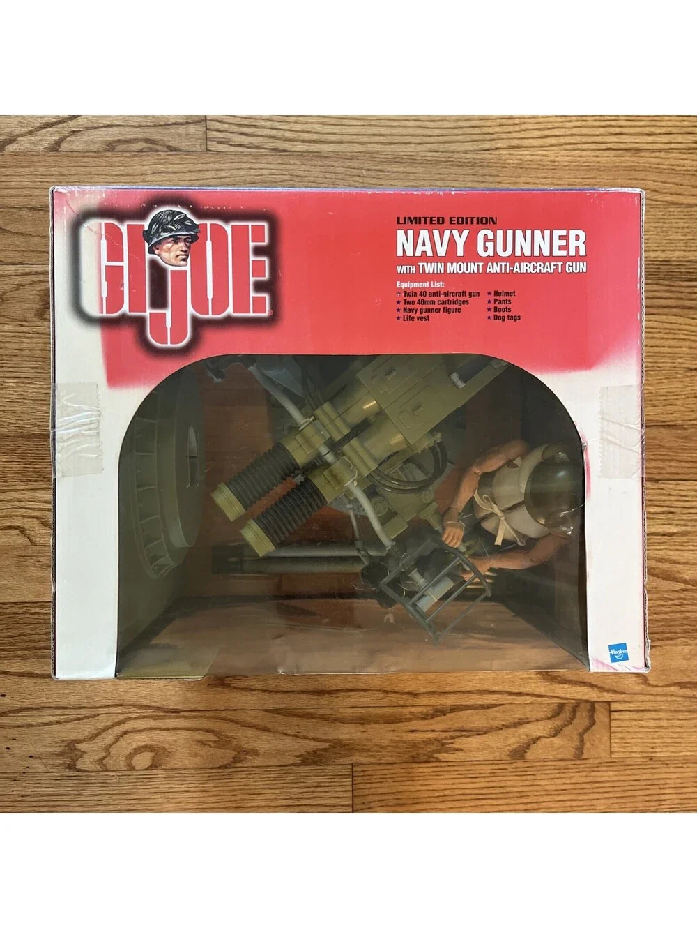 Hasbro G.I. Joe Navy Gunner Action Figure with Twin Mount Anti-Aircraft Gun: New